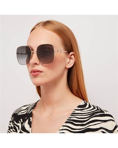 gucci 57mm retro sunglasses yellow|57mm gradient square sunglasses gucci.